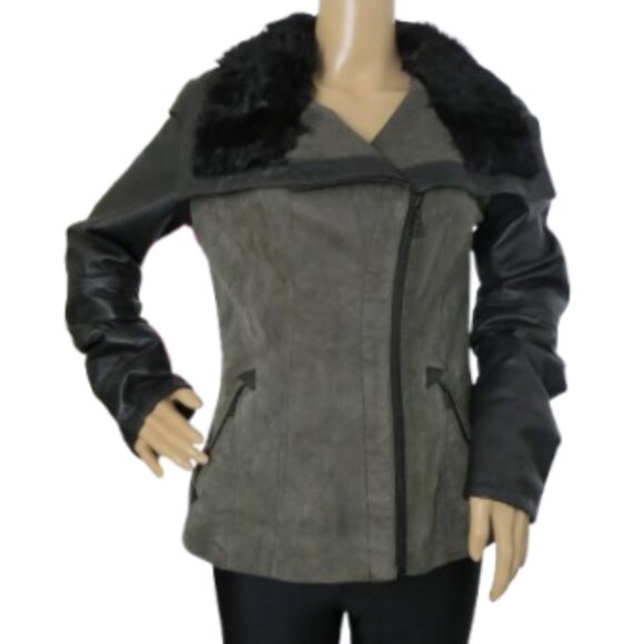 Danier Leather Lamb Fur Trim Thinsulate Jacket - Picture 1 of 7